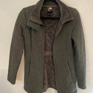The North Face Gray Quilted Fleece Lined Jacket (size Small) - LIKE NEW